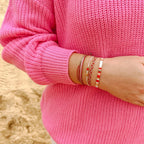 Red Cross XOXO Mixed Mini Braided Bracelet